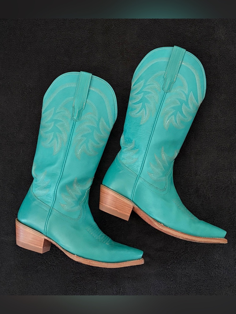 EUC Tecovas The Annie Lagoon Snip Toe Cowgirl Boots Size 8.5B